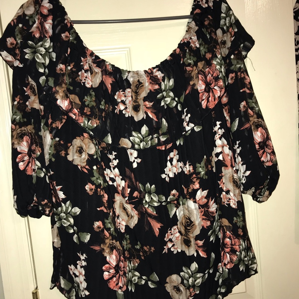 Floral off the shoulder top